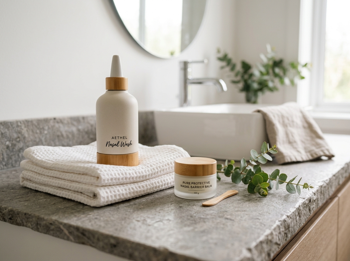 Botanical nasal barrier balm